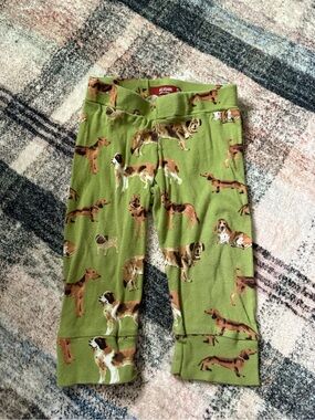 Milkbarn Green Dog Print Bottoms